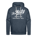 The Katy Serves the Southwest Well - Men’s Premium Hoodie - heather denim