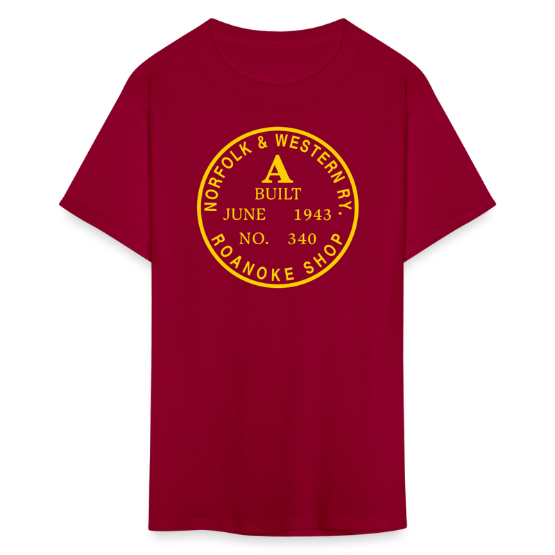 Norfolk & Western Class A Builder's Plate - Unisex Classic T-Shirt - dark red