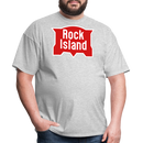 Rock Island Logo - Unisex Classic T-Shirt - heather gray
