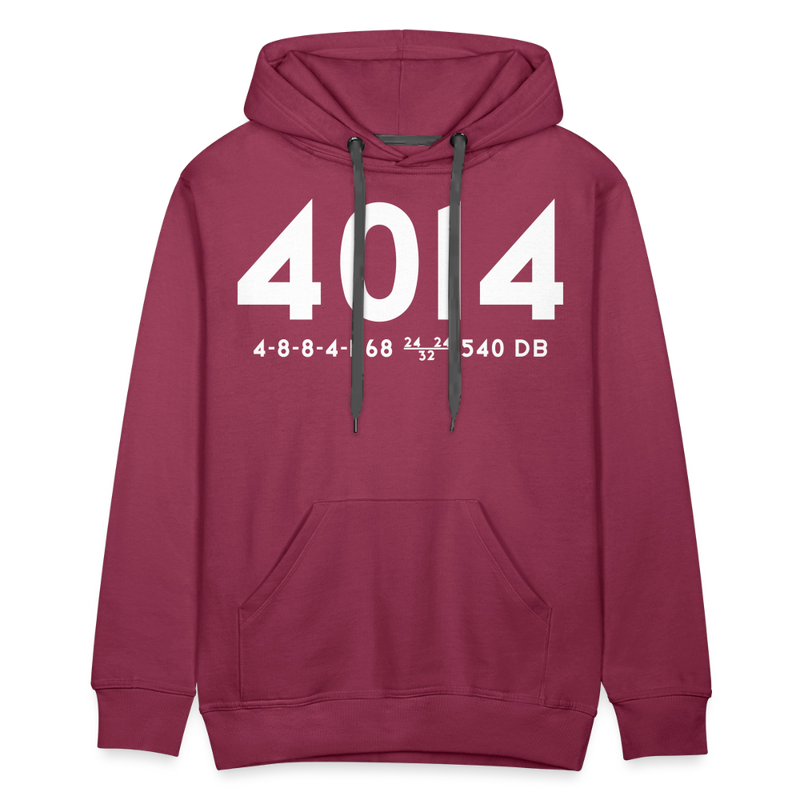 Union Pacific Big Boy 4014 Cab Info Dark - Men’s Premium Hoodie - burgundy