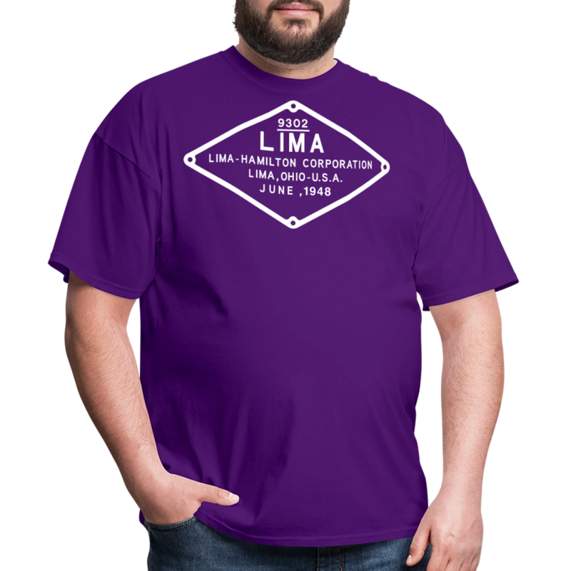 Lima Builder's Plate White Print - Unisex Classic T-Shirt - purple