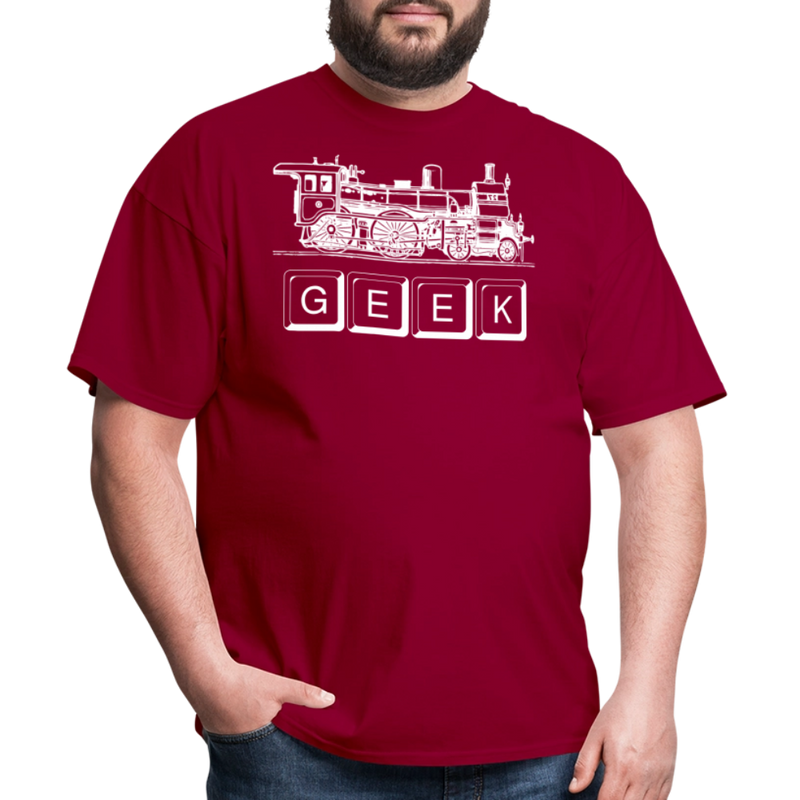 Train Geek - Unisex Classic T-Shirt - dark red