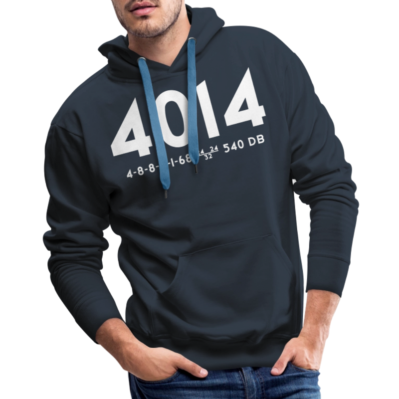 Union Pacific Big Boy 4014 Cab Info Dark - Men’s Premium Hoodie - navy