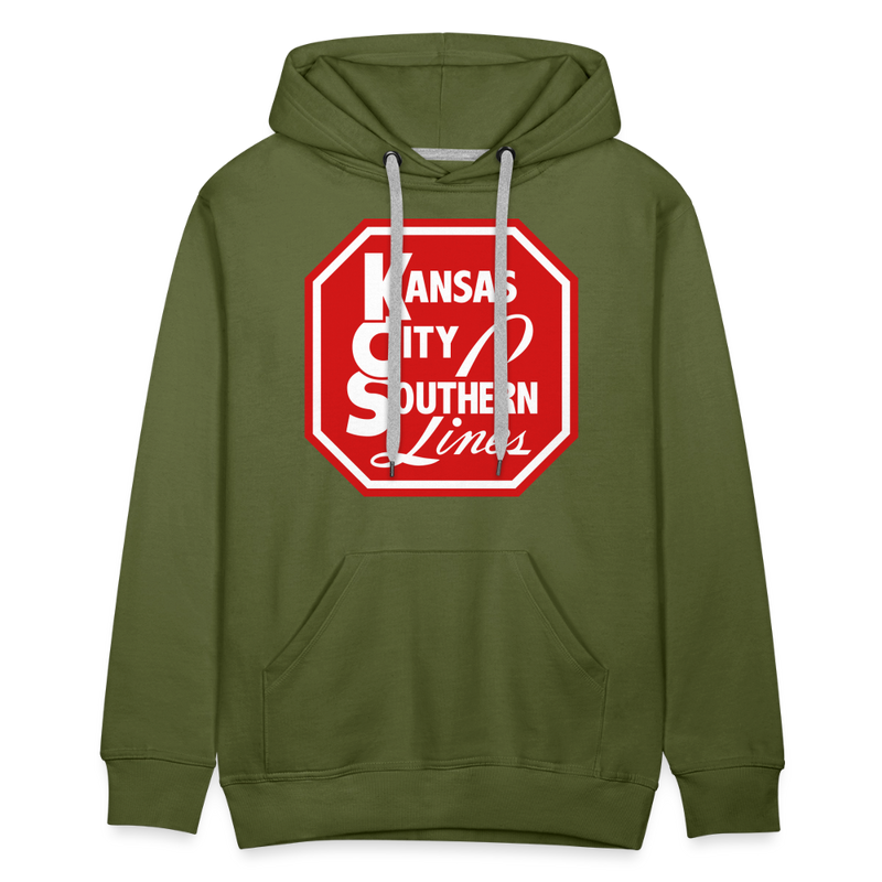 Kansas City Southern Lines - Men’s Premium Hoodie - olive green