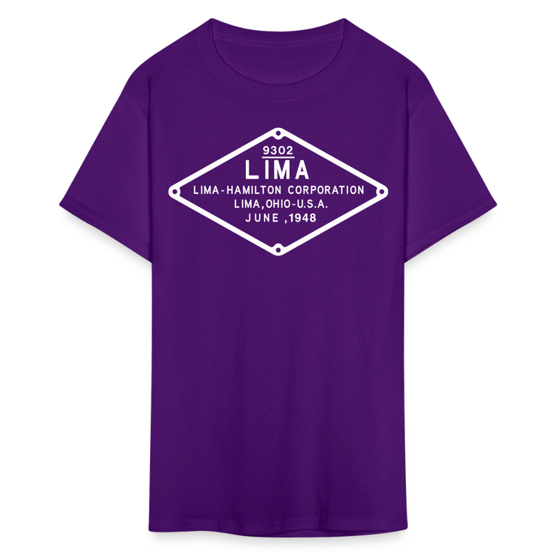 Lima Builder's Plate White Print - Unisex Classic T-Shirt - purple