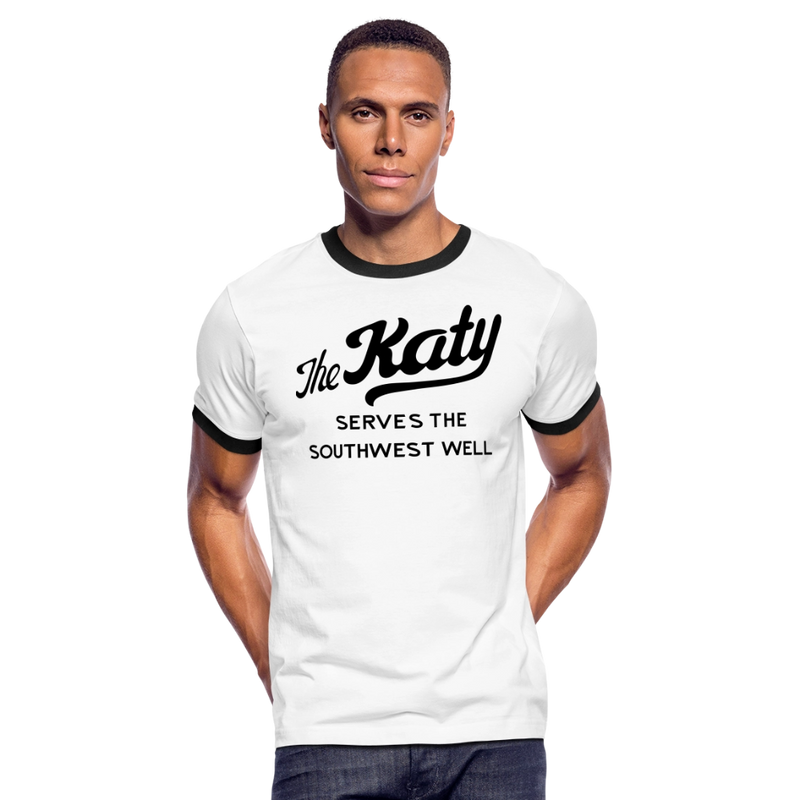 The Katy Serves the Southwest Well - Men's Ringer T-Shirt - white/black