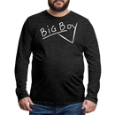 Union Pacific Big Boy Chalk Scrawl - Men's Premium Long Sleeve T-Shirt - charcoal grey