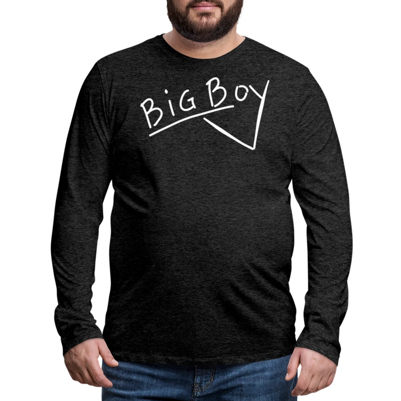 Union Pacific Big Boy Chalk Scrawl - Men's Premium Long Sleeve T-Shirt - charcoal grey