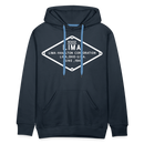 Lima Builder's Plate White Print - Men’s Premium Hoodie - navy