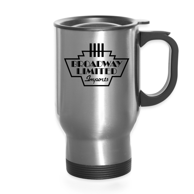 Broadway Limited Imports Logo Travel Mug - FREE GIFT - silver