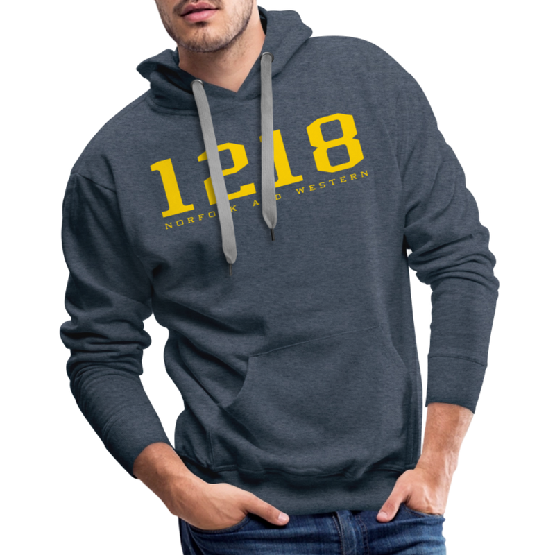 Norfolk and Western 1218 - Men’s Premium Hoodie - heather denim