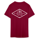 Lima Builder's Plate White Print - Unisex Classic T-Shirt - burgundy