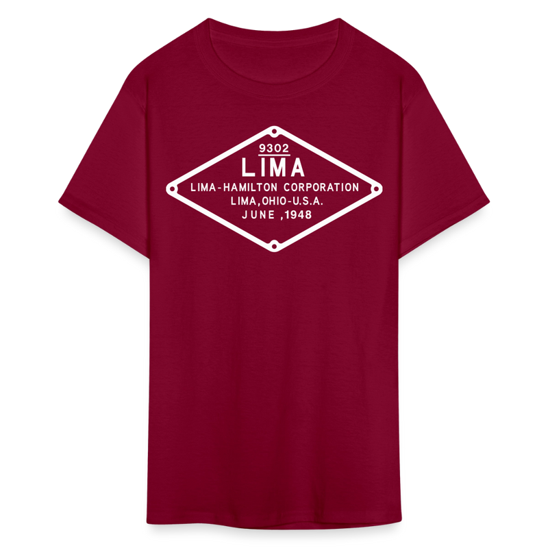 Lima Builder's Plate White Print - Unisex Classic T-Shirt - burgundy