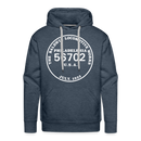 Baldwin Locomotive Works Builder's Plate - Men’s Premium Hoodie - heather denim