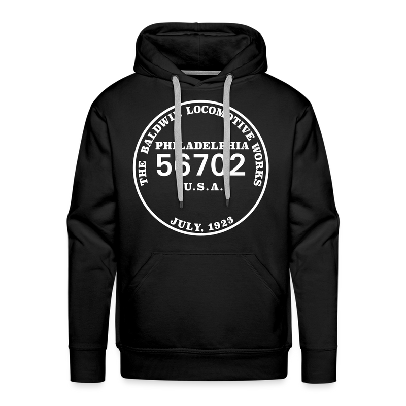 Baldwin Locomotive Works Builder's Plate - Men’s Premium Hoodie - black