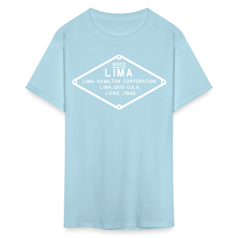 Lima Builder's Plate White Print - Unisex Classic T-Shirt - powder blue