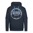 Baldwin Locomotive Works Builder's Plate - Men’s Premium Hoodie - navy