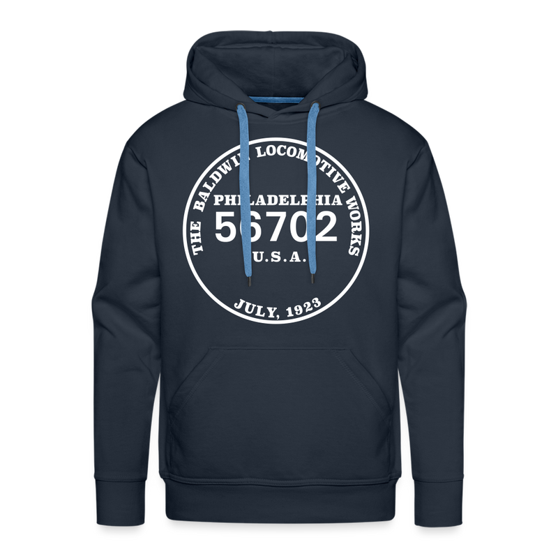 Baldwin Locomotive Works Builder's Plate - Men’s Premium Hoodie - navy