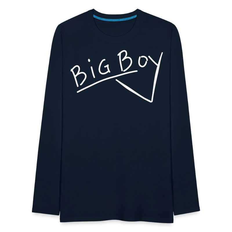 Union Pacific Big Boy Chalk Scrawl - Men's Premium Long Sleeve T-Shirt - deep navy