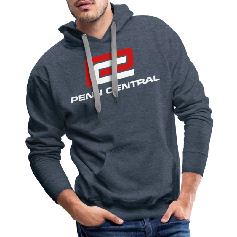 Penn Central - Men’s Premium Hoodie - heather denim