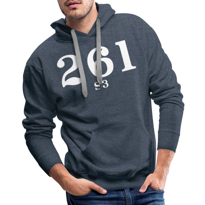 Milwaukee Road S3 Cab Info - Men’s Premium Hoodie - heather denim