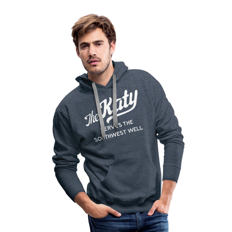 The Katy Serves the Southwest Well - Men’s Premium Hoodie - heather denim