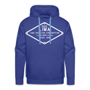 Lima Builder's Plate White Print - Men’s Premium Hoodie - royal blue