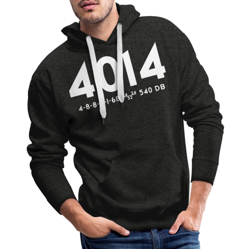 Union Pacific Big Boy 4014 Cab Info Dark - Men’s Premium Hoodie - charcoal grey