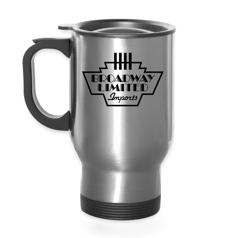 Broadway Limited Imports Logo Travel Mug - FREE GIFT - silver