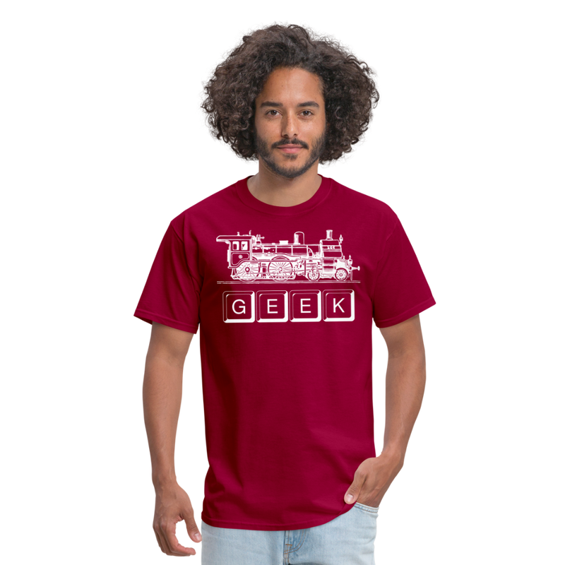 Train Geek - Unisex Classic T-Shirt - dark red