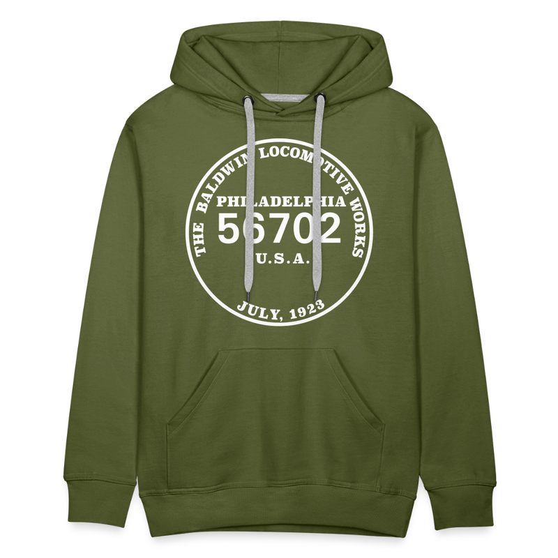 Baldwin Locomotive Works Builder's Plate - Men’s Premium Hoodie - olive green