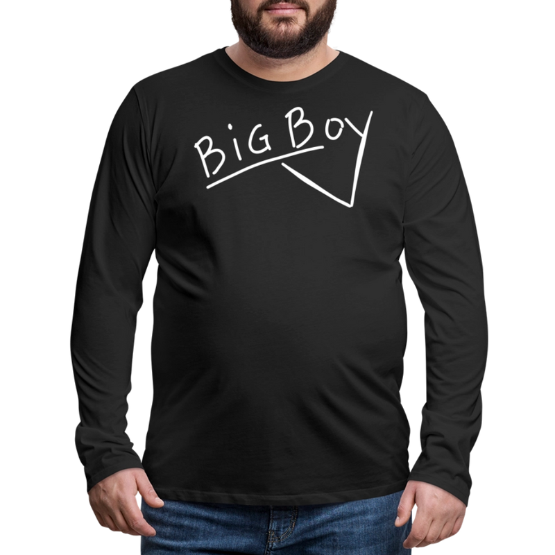 Union Pacific Big Boy Chalk Scrawl - Men's Premium Long Sleeve T-Shirt - black