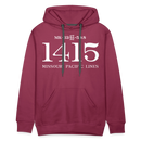 Missouri Pacific Lines Cab Info - Men’s Premium Hoodie - burgundy