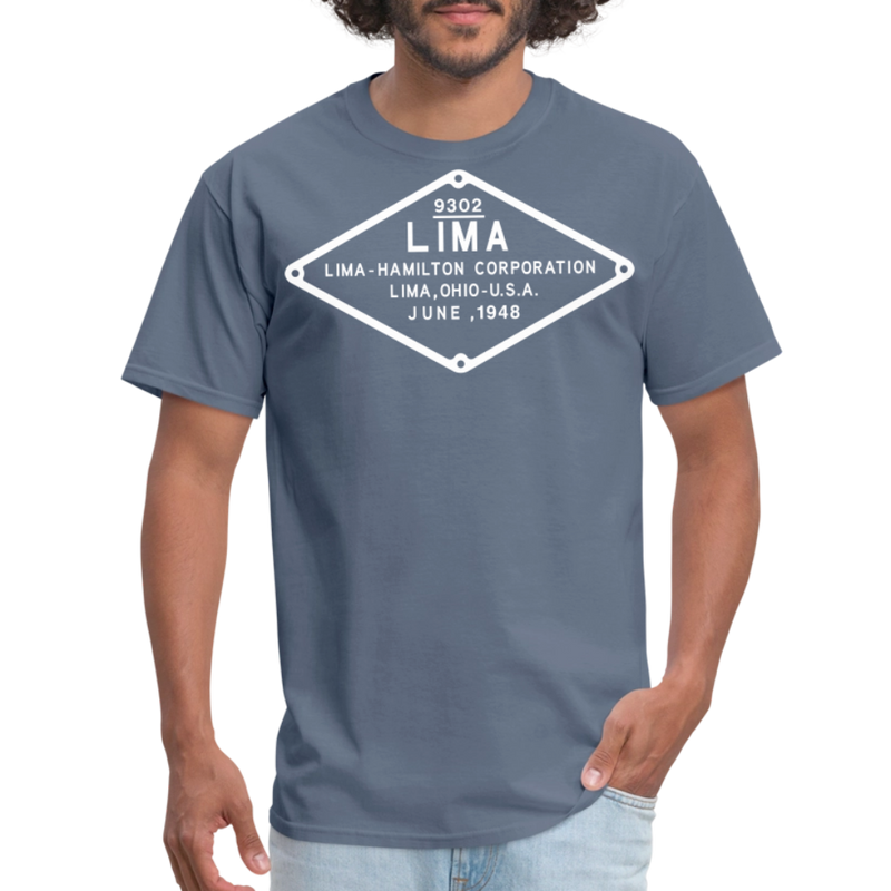 Lima Builder's Plate White Print - Unisex Classic T-Shirt - denim