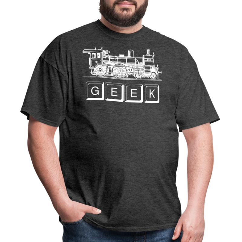 Train Geek - Unisex Classic T-Shirt - heather black
