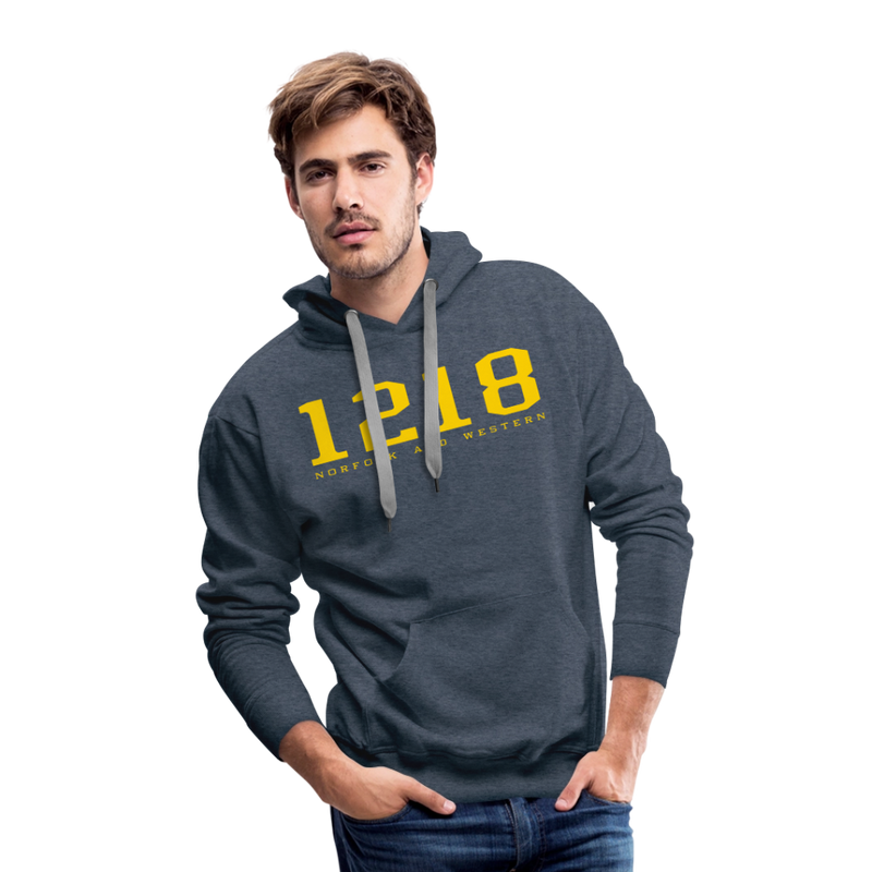 Norfolk and Western 1218 - Men’s Premium Hoodie - heather denim