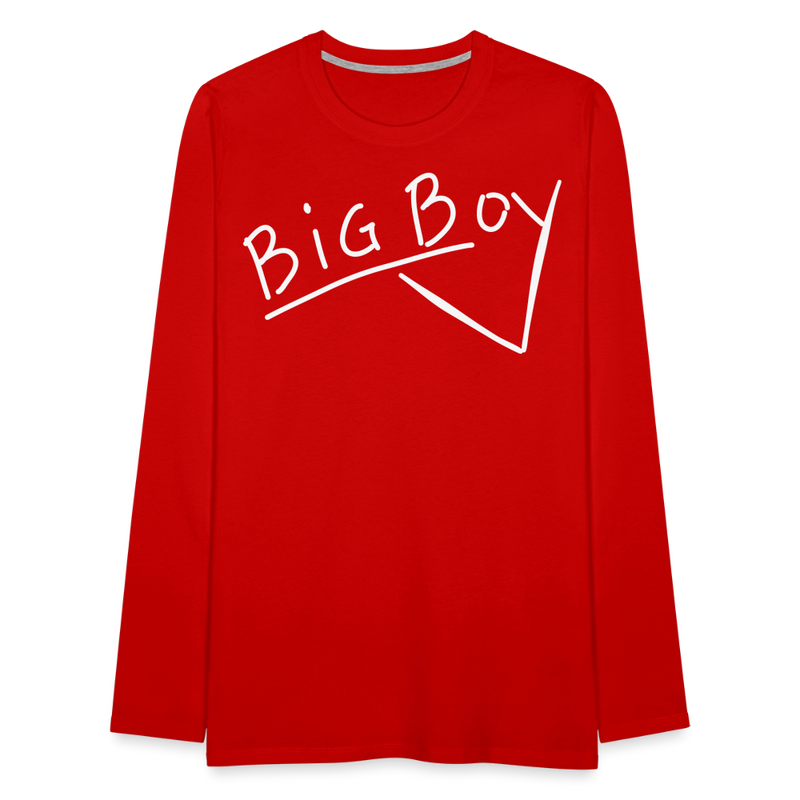 Union Pacific Big Boy Chalk Scrawl - Men's Premium Long Sleeve T-Shirt - red