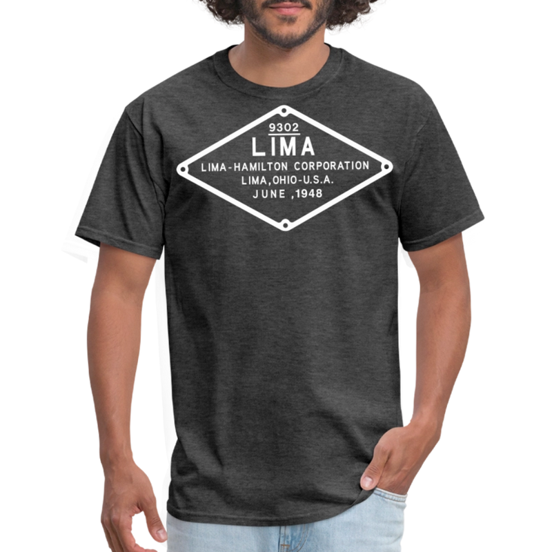 Lima Builder's Plate White Print - Unisex Classic T-Shirt - heather black