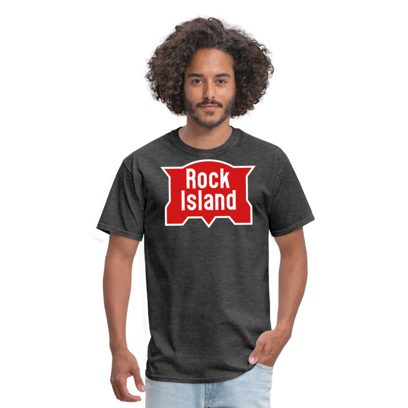 Rock Island Logo - Unisex Classic T-Shirt - heather black