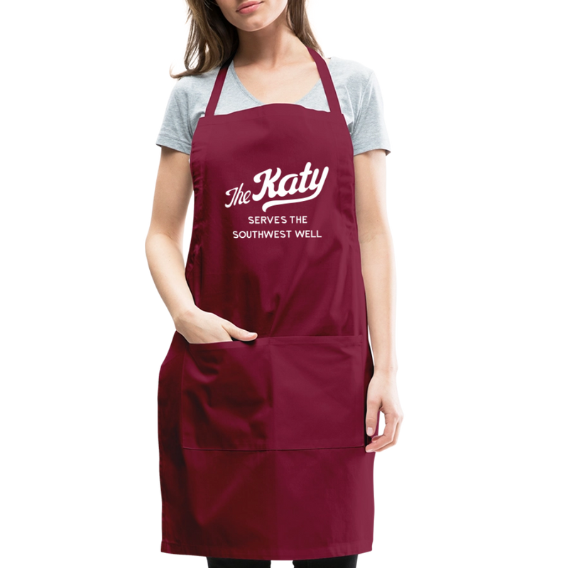 The Katy Serves the Southwest Well - Adjustable Apron - burgundy