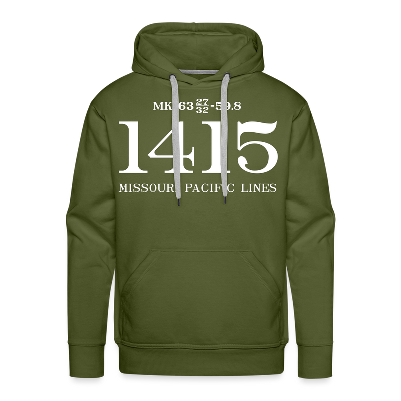 Missouri Pacific Lines Cab Info - Men’s Premium Hoodie - olive green