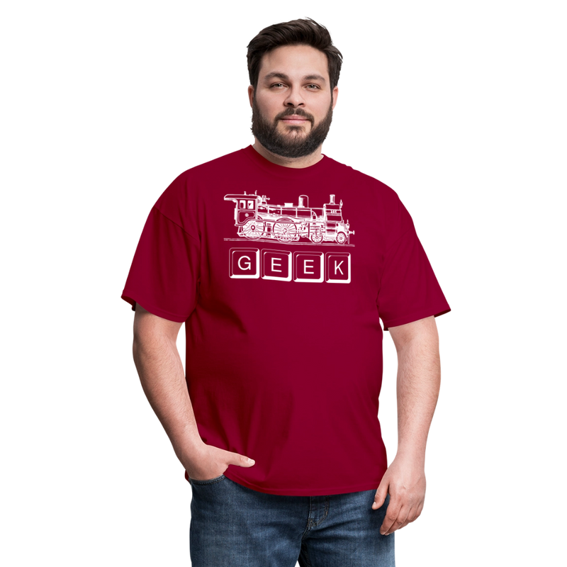 Train Geek - Unisex Classic T-Shirt - dark red