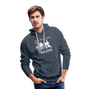 Still Plays With Trains - Men’s Premium Hoodie - heather denim