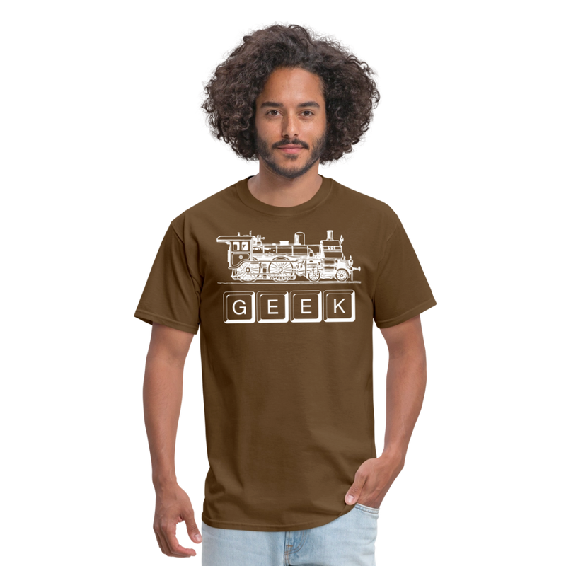 Train Geek - Unisex Classic T-Shirt - brown