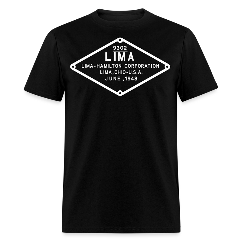 Lima Builder's Plate White Print - Unisex Classic T-Shirt - black