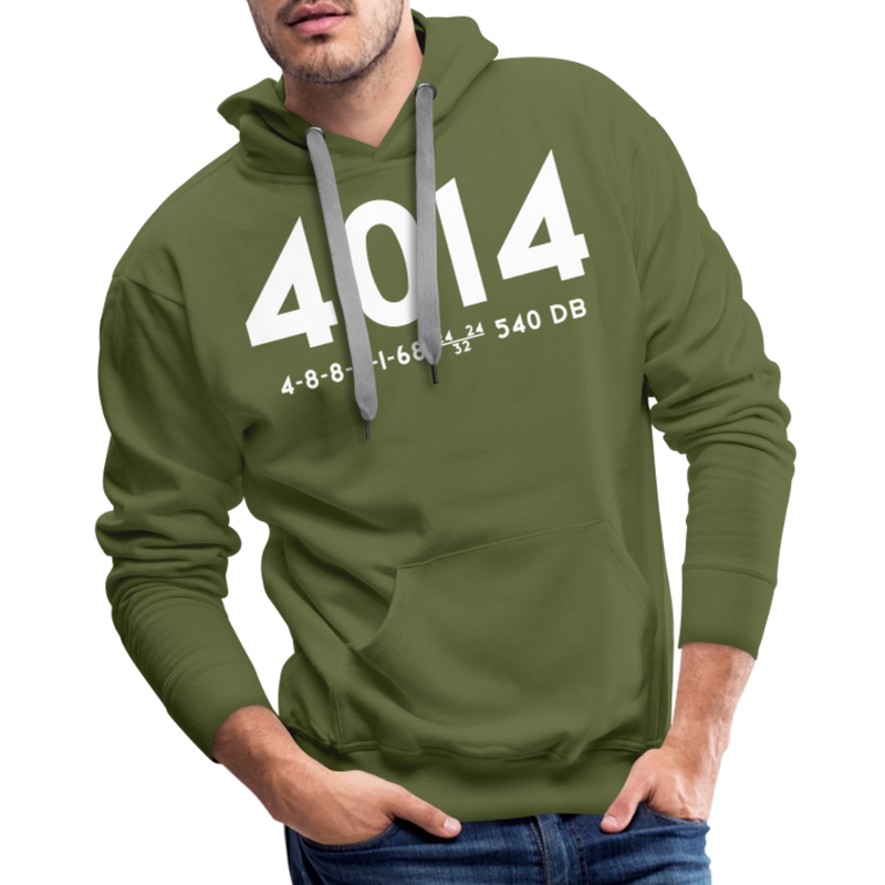 Union Pacific Big Boy 4014 Cab Info Dark - Men’s Premium Hoodie - olive green