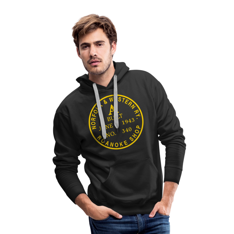 Norfolk & Western Class A Builder's Plate - Men’s Premium Hoodie - black