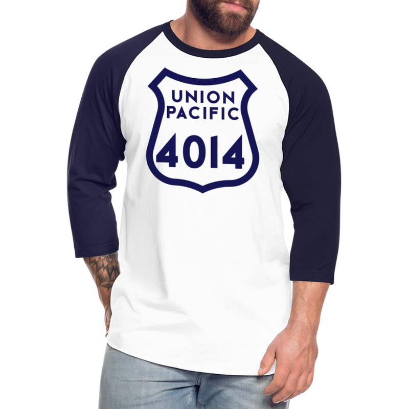 Union Pacific Big Boy 4014 - Baseball T-Shirt - white/navy