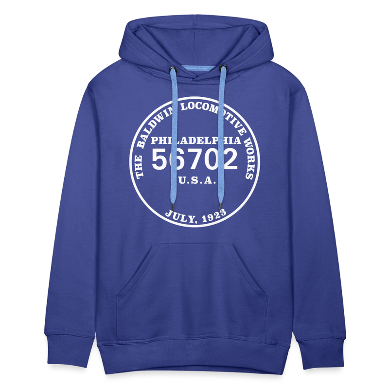 Baldwin Locomotive Works Builder's Plate - Men’s Premium Hoodie - royal blue