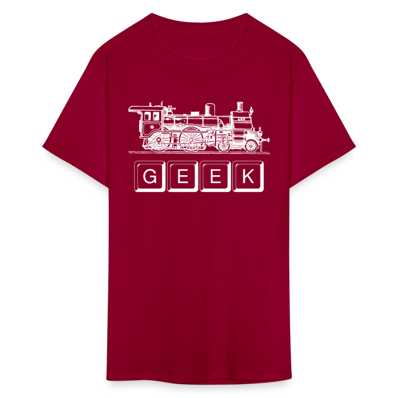 Train Geek - Unisex Classic T-Shirt - dark red